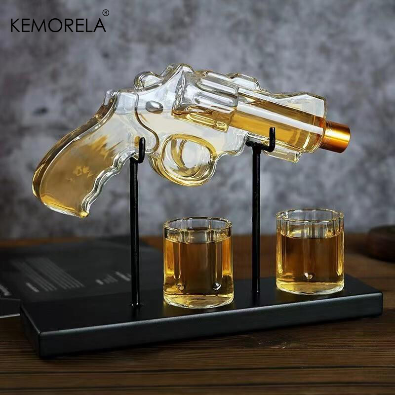 Wine Beer And Liquor - KEMORELA Revolver ขวดเหล้าแก้วชุดแก้ววิสกี้ไวน์บาร์คอนเทนเนอร์ดื่มแก้วขวดประณีตผู้ชายของขวัญ
