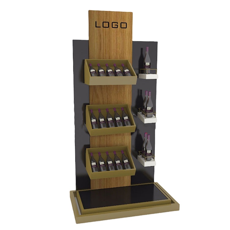Wine Beer Store - ชั้นวางขวดเบียร์แบบตั้งพื้นถึงเพดานสำหรับร้านค้าปลีก ชั้นวางไวน์ ชั้นวางเบียร์ ชั้นวางไวน์ไม้