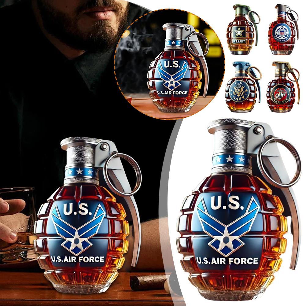 Wine Beer And Liquor - ขวดเหล้าวิสกี้ขวดแก้ว Borosilicate สูง Grenade รูปร่าง Airtight