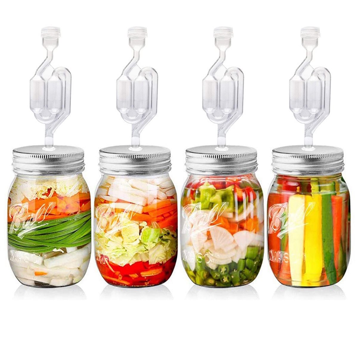 Wine Beer Cider - ฝาปิดหมักแบบมีวาล์วระบายอากาศ ขนาด 70 มม. จำนวน 4