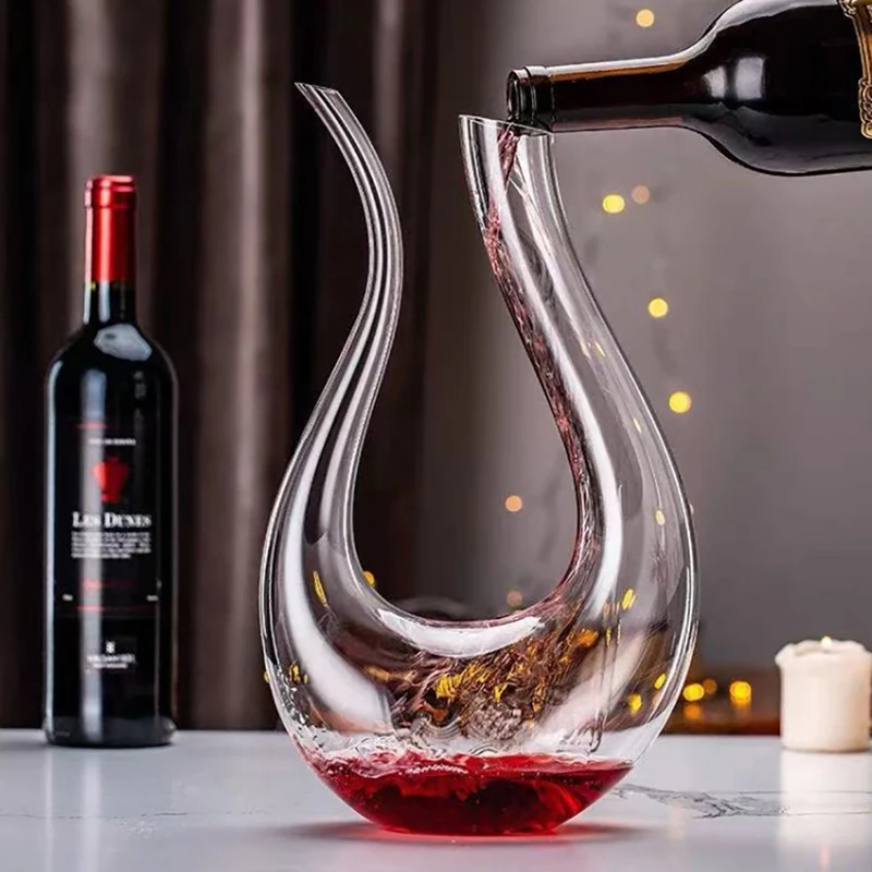 Wine Beer And Liquor - 1500ML Big Decanter Handmade คริสตัลไวน์แดงบรั่นดีแชมเปญแว่นตาขวดเหล้าขวดเหยือก Pourer