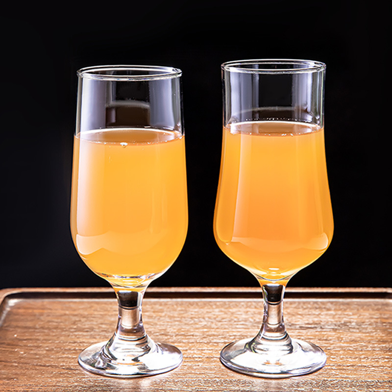 Wine Beer Foot - แก้วน้ำทรงสูงแบบหนา สำหรับไวน์ เบียร์ นม ใช้ในบ้าน ทนทาน