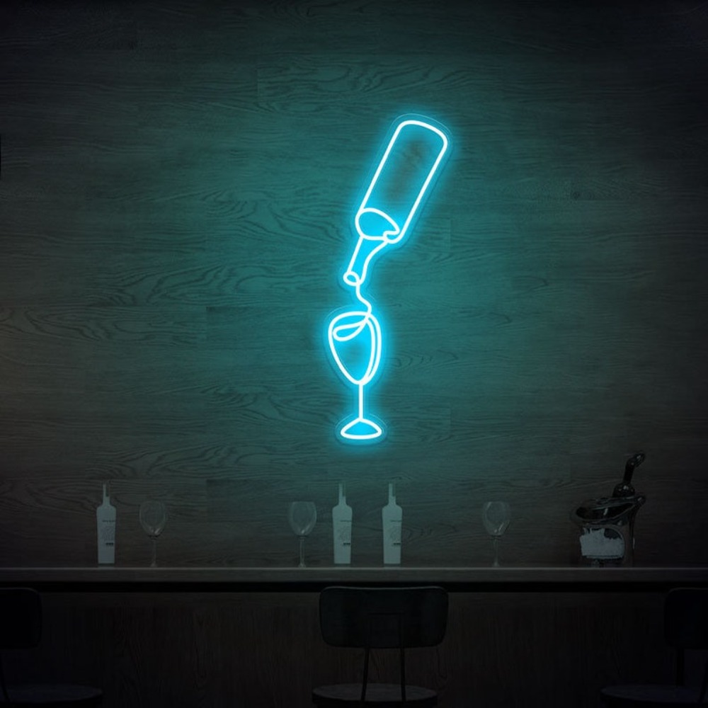 ไฟนีออนรูปขวดไวน์แบบ LED ไฟตกแ - Wine Beer Store บทวิจารณ์และราคา