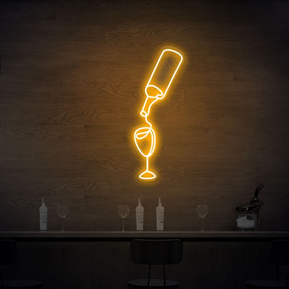 ไฟนีออนรูปขวดไวน์แบบ LED ไฟตกแ - Wine Beer Store บทวิจารณ์และราคา