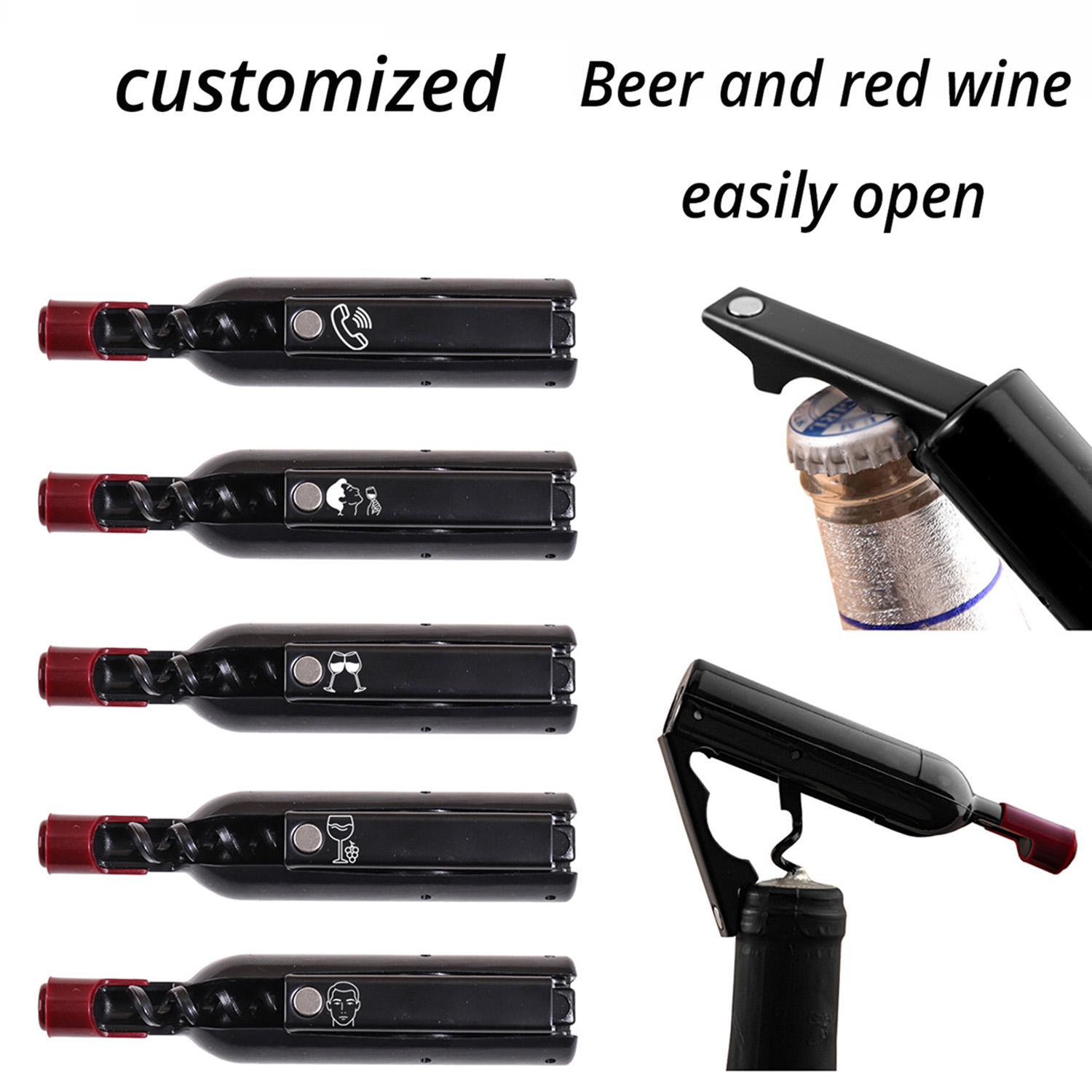ที่เปิดขวดรูปทรงขวดพร้อมข้อควา - Wine Beer Name บทวิจารณ์และราคา
