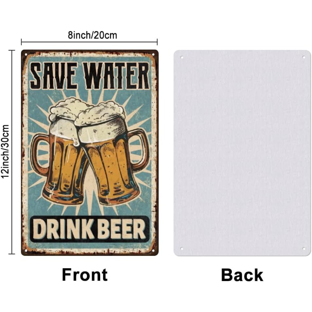 1 PC เบียร์ป้ายโลหะบาร์ป้ายดีบ - Wine Beer And Liquor บทวิจารณ์และราคา
