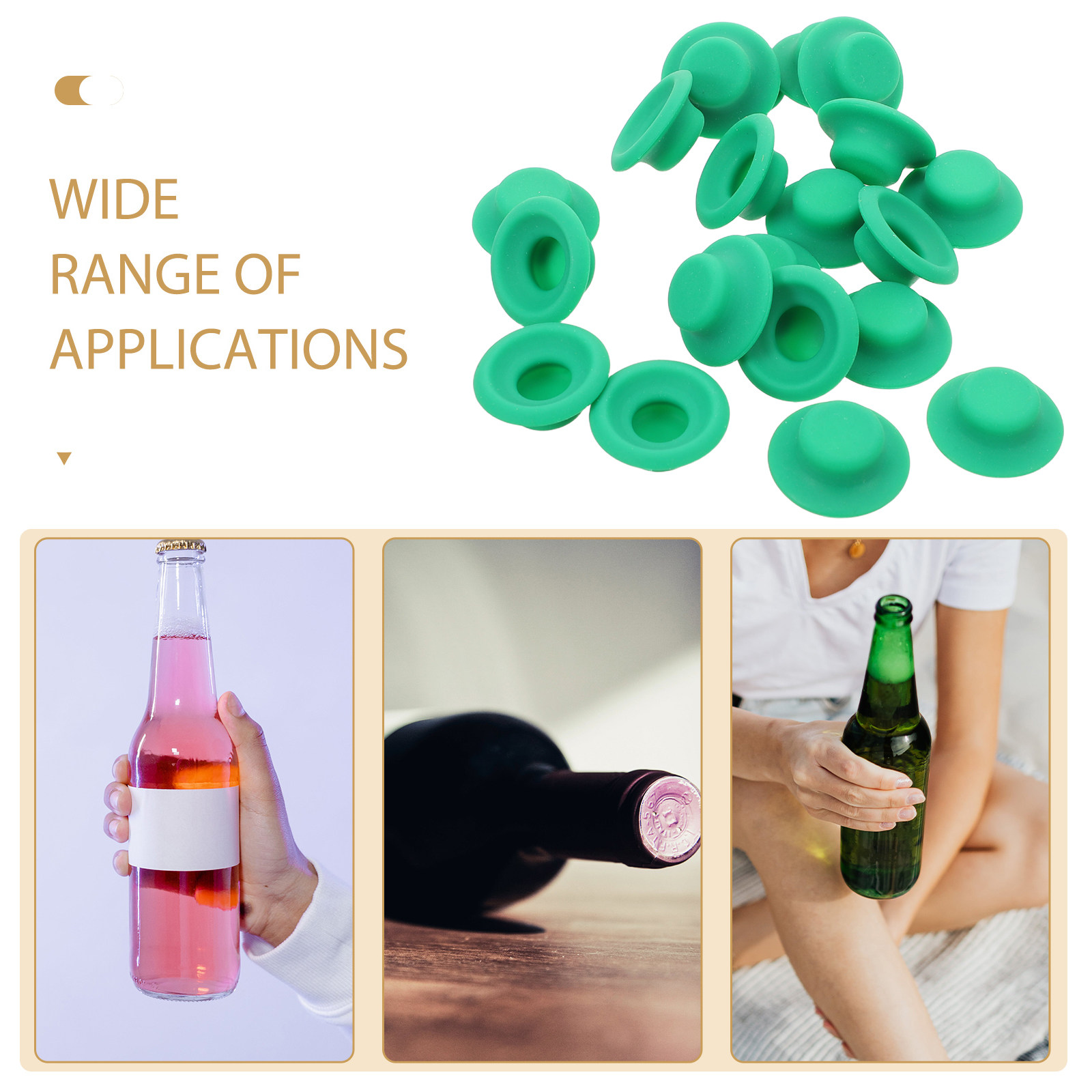 20 ชิ้น ชุดซีลยางซิลิโคนสำหรับ - Bottle Stopper Set บทวิจารณ์และราคา