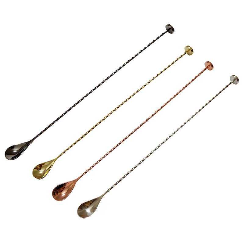 จัดส่งฟรี40ซม.สแตนเลสสตีลช้อนค - Bar Spoon Twisted บทวิจารณ์และราคา