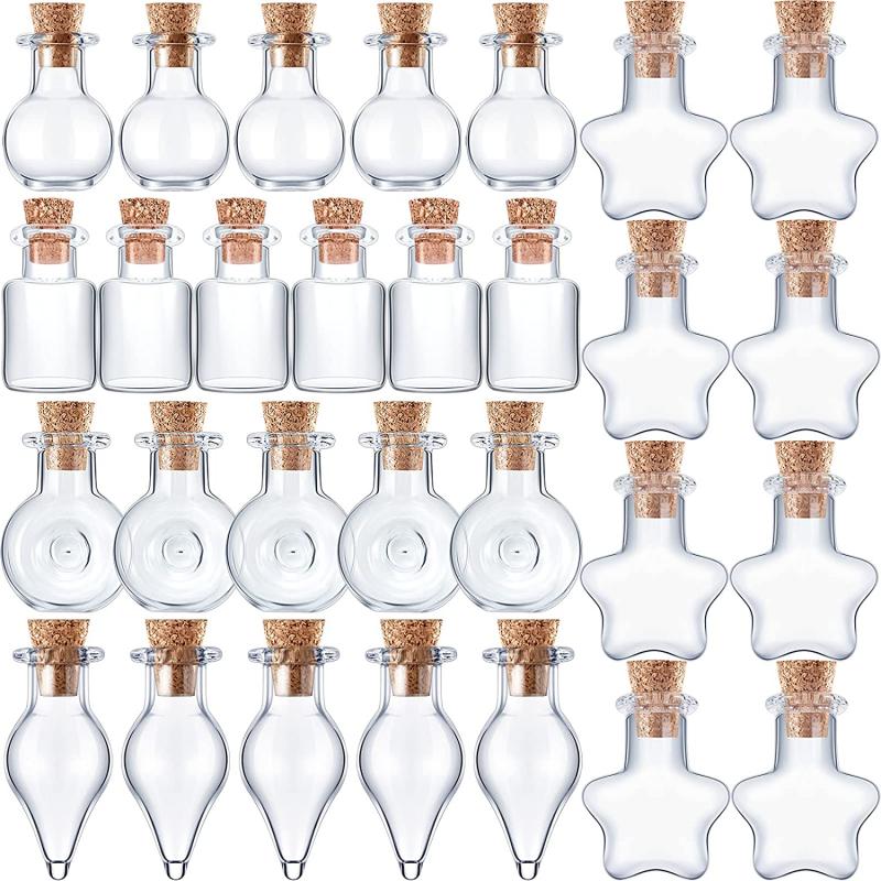 10Pcs ขวดแก้วใส Cork Stopper J - Bottle Stopper Set บทวิจารณ์และราคา