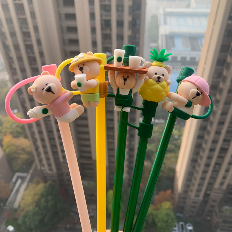 Creative ซิลิโคนฟาง Stopper Re - Bottle Stopper Set บทวิจารณ์และราคา
