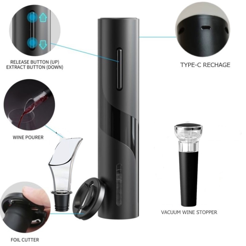 ชาร์จมัลติฟังก์ชั่ไฟฟ้าอัตโนมั - Bottle Stopper Set บทวิจารณ์และราคา