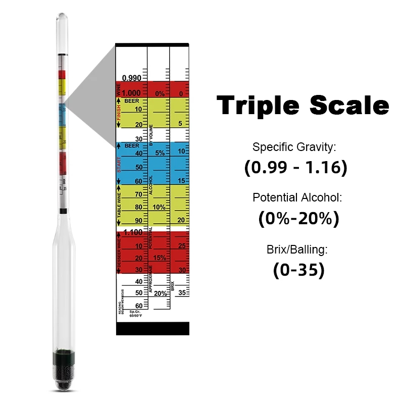 2ชิ้น/ล็อต Hydrometer Tester,T - Wine Beer And Mead บทวิจารณ์และราคา