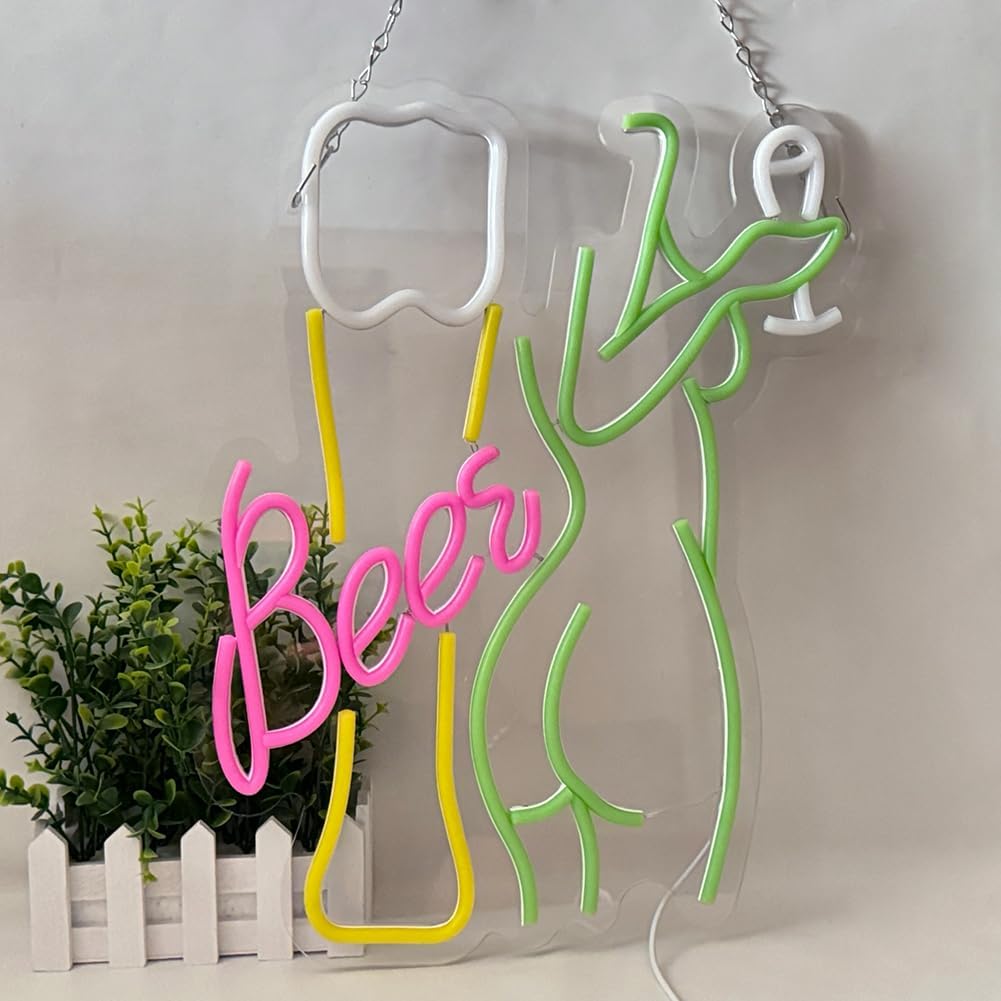 ป้ายไฟนีออนรูปทรงผู้หญิง ไฟนีอ - Wine Beer Store บทวิจารณ์และราคา