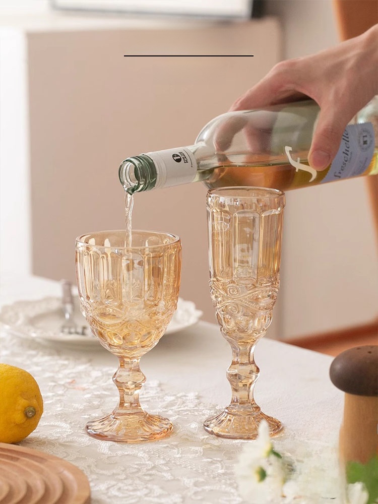 แก้วแชมเปญทรงสูงลายอำพันแบบวิน - Wine Beer Foot บทวิจารณ์และราคา